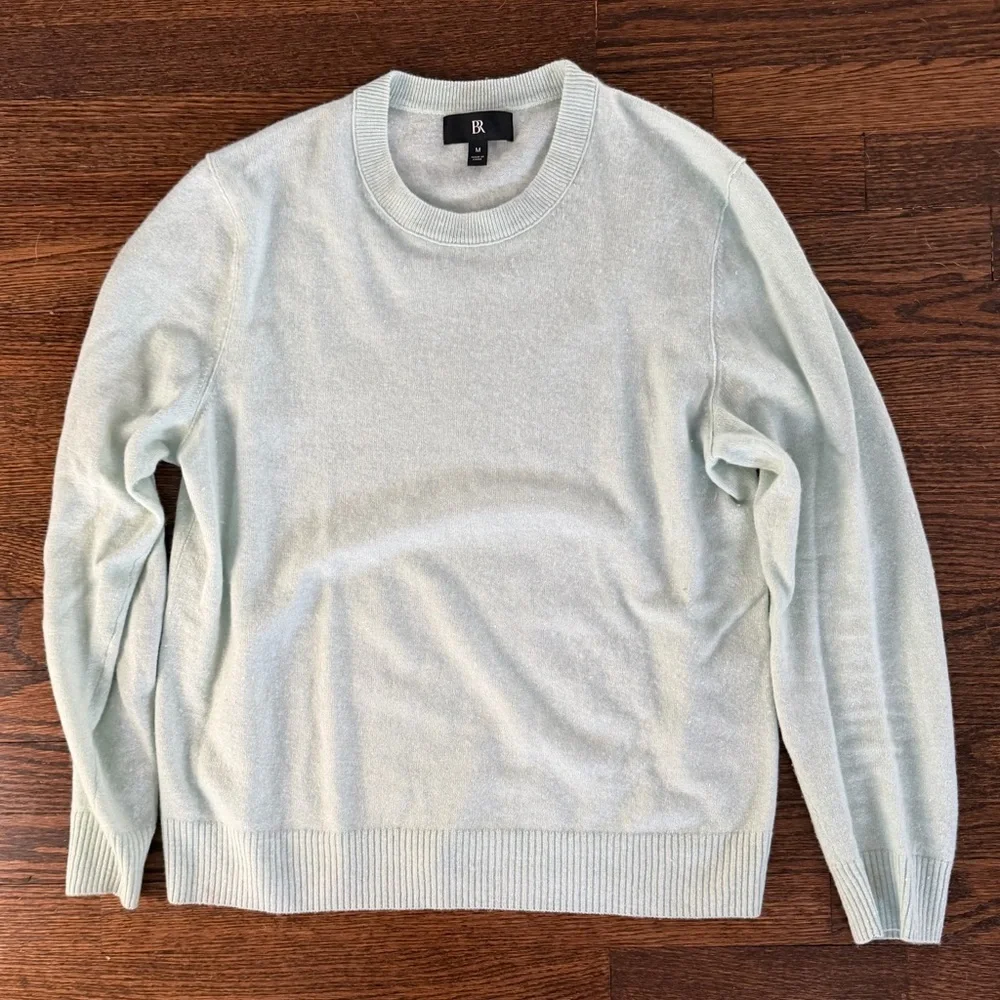 BR Cashmere Linen Blend Crewneck Sweater – Mint Green – Size M